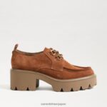 jp Sam Edelman 女性 monna レースアップ ラグソール ローファー フロンティアブラウン 4NFV0P720 履物 - Image 2