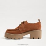 jp Sam Edelman 女性 monna レースアップ ラグソール ローファー フロンティアブラウン 4NFV0P720 履物 - Image 4