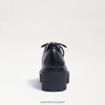 jp Sam Edelman 女性 monna レースアップ ラグソール ローファー 黒/白の革 4NFV0P719 履物 - Image 5