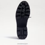 jp Sam Edelman 女性 monna レースアップ ラグソール ローファー 黒/白の革 4NFV0P719 履物 - Image 6