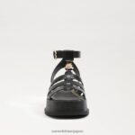 jp Sam Edelman 女性 naima プラットフォーム グラディエーター サンダル 黒い革 4NFV0P602 履物 - Image 3