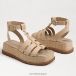 jp Sam Edelman 女性 naima プラットフォーム グラディエーター サンダル 漂白小麦 4NFV0P944 履物 - Image 7