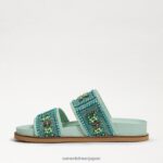 jp Sam Edelman 女性 otto 装飾スライドサンダル ミント 4NFV0P834 履物 - Image 4
