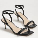 jp Sam Edelman 女性 rayelle キトゥンヒール 黒い革 4NFV0P679 履物 - Image 7