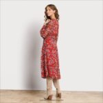 jp Sam Edelman 女性 Vネック マキシドレス レッドマルチ 4NFV0P1154 衣服 - Image 4