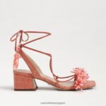 jp Sam Edelman 女性 Walda ビーズブロックヒールサンダル スタッコピンク 4NFV0P65 履物 - Image 2