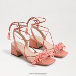 jp Sam Edelman 女性 Walda ビーズブロックヒールサンダル スタッコピンク 4NFV0P65 履物
