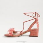 jp Sam Edelman 女性 Walda ビーズブロックヒールサンダル スタッコピンク 4NFV0P65 履物 - Image 4