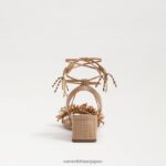 jp Sam Edelman 女性 Walda ビーズブロックヒールサンダル バフタン 4NFV0P64 履物 - Image 5