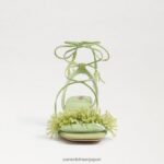 jp Sam Edelman 女性 Walda ビーズブロックヒールサンダル 夏梨 4NFV0P63 履物 - Image 3