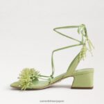 jp Sam Edelman 女性 Walda ビーズブロックヒールサンダル 夏梨 4NFV0P63 履物 - Image 4