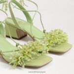 jp Sam Edelman 女性 Walda ビーズブロックヒールサンダル 夏梨 4NFV0P63 履物 - Image 7