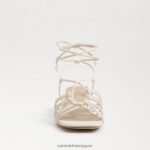 jp Sam Edelman 女性 Westley レースアップ ブロックヒール サンダル モダンなアイボリー 4NFV0P397 履物 - Image 3