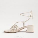 jp Sam Edelman 女性 Westley レースアップ ブロックヒール サンダル モダンなアイボリー 4NFV0P397 履物 - Image 4