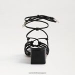 jp Sam Edelman 女性 Westley レースアップ ブロックヒール サンダル 黒い革 4NFV0P398 履物 - Image 5
