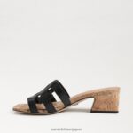 jp Sam Edelman 女性 winslow ミュールヒール 黒い革 4NFV0P356 履物 - Image 4