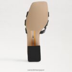 jp Sam Edelman 女性 winslow ミュールヒール 黒い革 4NFV0P356 履物 - Image 6