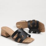 jp Sam Edelman 女性 winslow ミュールヒール 黒い革 4NFV0P356 履物 - Image 7