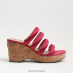 jp Sam Edelman 女性 YUKI プラットフォームウェッジヒール ウルトラフクシア 4NFV0P685 履物 - Image 2