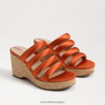 jp Sam Edelman 女性 YUKI プラットフォームウェッジヒール カリオレンジ 4NFV0P684 履物