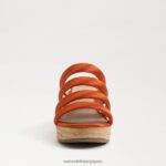 jp Sam Edelman 女性 YUKI プラットフォームウェッジヒール カリオレンジ 4NFV0P684 履物 - Image 3