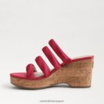 jp Sam Edelman 女性 YUKI プラットフォームウェッジヒール ウルトラフクシア 4NFV0P685 履物 - Image 4