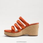 jp Sam Edelman 女性 YUKI プラットフォームウェッジヒール カリオレンジ 4NFV0P684 履物 - Image 4