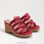jp Sam Edelman 女性 YUKI プラットフォームウェッジヒール ウルトラフクシア 4NFV0P685 履物