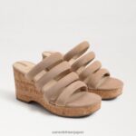 jp Sam Edelman 女性 YUKI プラットフォームウェッジヒール ゴールデンキャラメル 4NFV0P688 履物