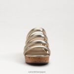 jp Sam Edelman 女性 YUKI プラットフォームウェッジヒール 金箔 4NFV0P686 履物 - Image 3