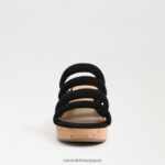 jp Sam Edelman 女性 YUKI プラットフォームウェッジヒール 黒いスエード 4NFV0P687 履物 - Image 3