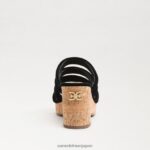 jp Sam Edelman 女性 YUKI プラットフォームウェッジヒール 黒いスエード 4NFV0P687 履物 - Image 5