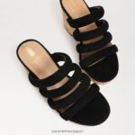 jp Sam Edelman 女性 YUKI プラットフォームウェッジヒール 黒いスエード 4NFV0P687 履物 - Image 7