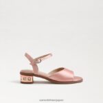 jp Sam Edelman 子供たち アイビーブロックヒールサンダル ピンクの塩 4NFV0P1037 履物 - Image 2