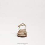 jp Sam Edelman 子供たち アイビーブロックヒールサンダル アンバーゴールド 4NFV0P1036 履物 - Image 3