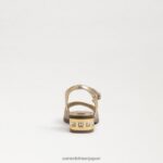 jp Sam Edelman 子供たち アイビーブロックヒールサンダル アンバーゴールド 4NFV0P1036 履物 - Image 5