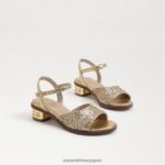 jp Sam Edelman 子供たち アイビーブロックヒールサンダル アンバーゴールド 4NFV0P1036 履物 - Image 7