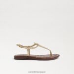 jp Sam Edelman 子供たち ジジ トング サンダル アンバーゴールド 4NFV0P959 履物 - Image 2