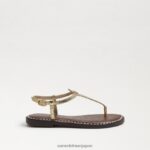 jp Sam Edelman 子供たち ジジ トング サンダル ゴールドボアメタリック 4NFV0P936 履物 - Image 2