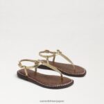 jp Sam Edelman 子供たち ジジ トング サンダル ゴールドボアメタリック 4NFV0P936 履物