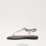 jp Sam Edelman 子供たち ジジ トング サンダル ライラック/シルバーグリッター 4NFV0P960 履物 - Image 4