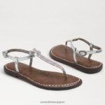 jp Sam Edelman 子供たち ジジ トング サンダル ライラック/シルバーグリッター 4NFV0P960 履物 - Image 7