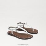 jp Sam Edelman 子供たち ジジ トング サンダル 明るい白い革 4NFV0P938 履物