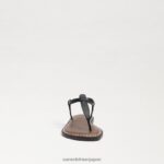 jp Sam Edelman 子供たち ジジ トング サンダル 黒い革 4NFV0P939 履物 - Image 3