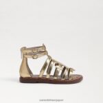jp Sam Edelman 子供たち ジニーグラディエーターサンダル アンバーゴールド 4NFV0P1030 履物 - Image 2