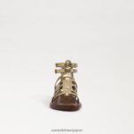 jp Sam Edelman 子供たち ジニーグラディエーターサンダル アンバーゴールド 4NFV0P1030 履物 - Image 3