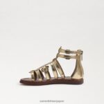 jp Sam Edelman 子供たち ジニーグラディエーターサンダル アンバーゴールド 4NFV0P1030 履物 - Image 4