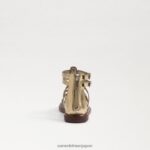 jp Sam Edelman 子供たち ジニーグラディエーターサンダル アンバーゴールド 4NFV0P1030 履物 - Image 5
