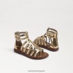 jp Sam Edelman 子供たち ジニーグラディエーターサンダル アンバーゴールド 4NFV0P1030 履物 - Image 7