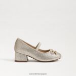 jp Sam Edelman 子供たち タイラ メリージェーン ブロックヒール 金箔 4NFV0P980 履物 - Image 2